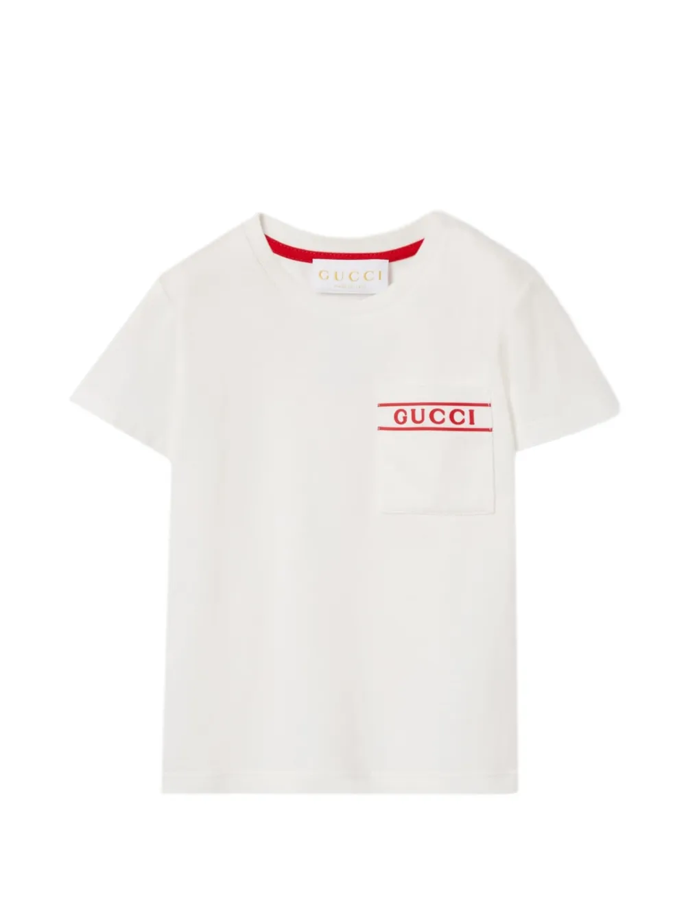 Gucci Kids chest-pocket T-shirt - Nude