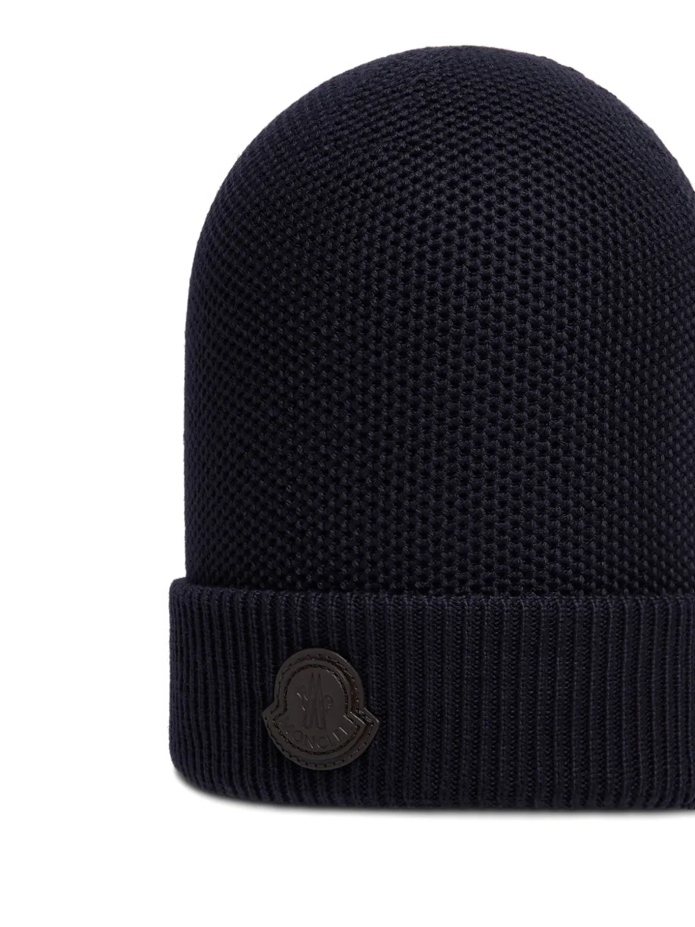 Moncler Muts met logopatch Blauw