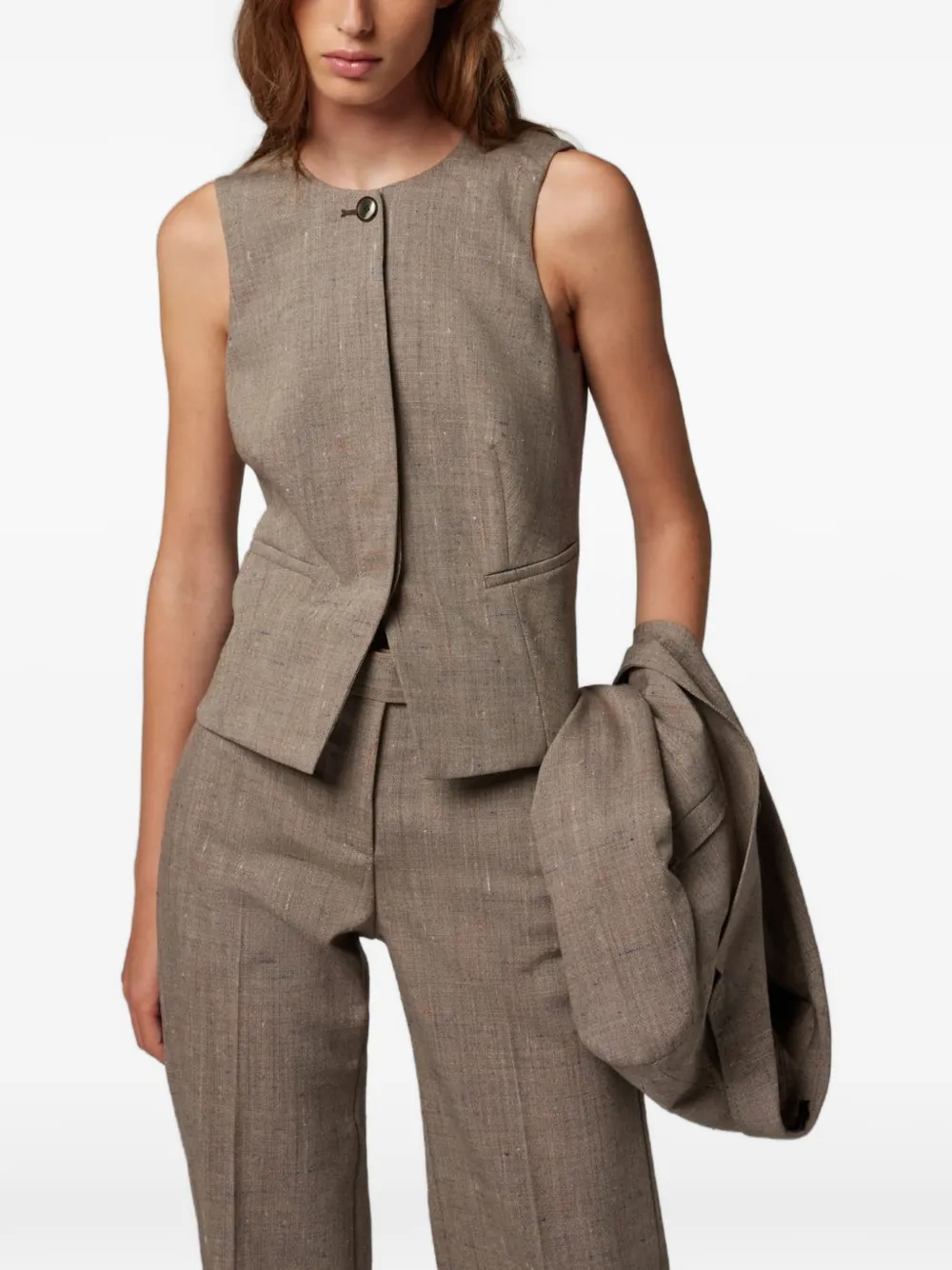 Paul Smith Top met knopen Bruin