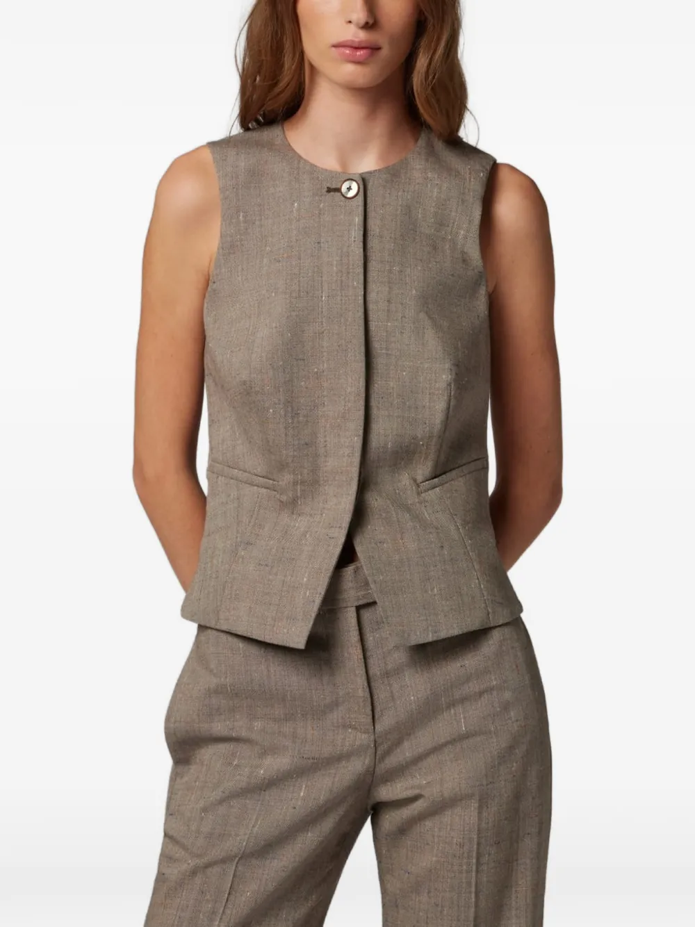 Paul Smith Top met knopen Bruin