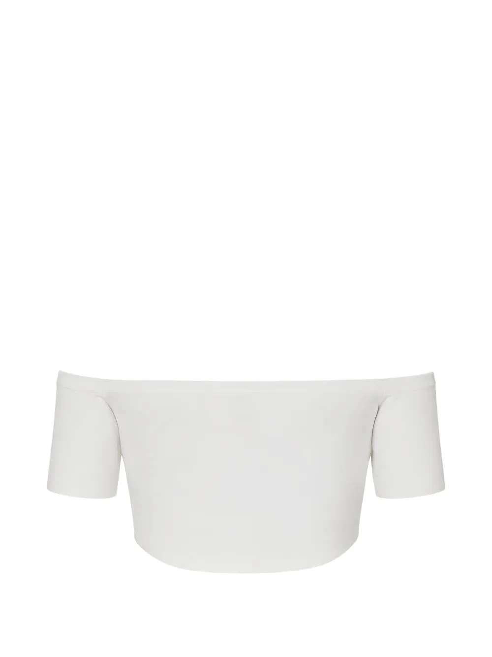 Elisabetta Franchi Buttoned off-shoulder Top | White | FARFETCH