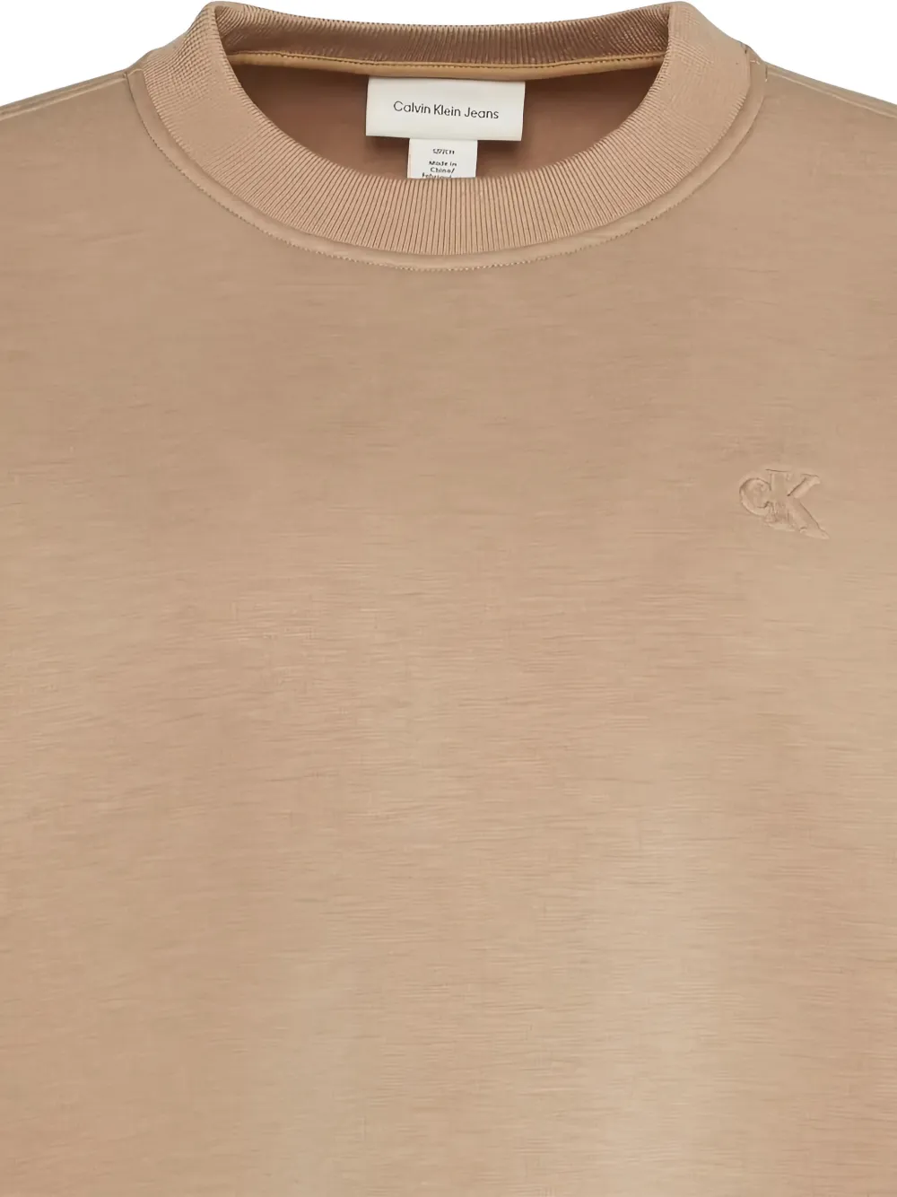  Calvin Klein Logo-embroidered Sweatshirt - Neutrals 