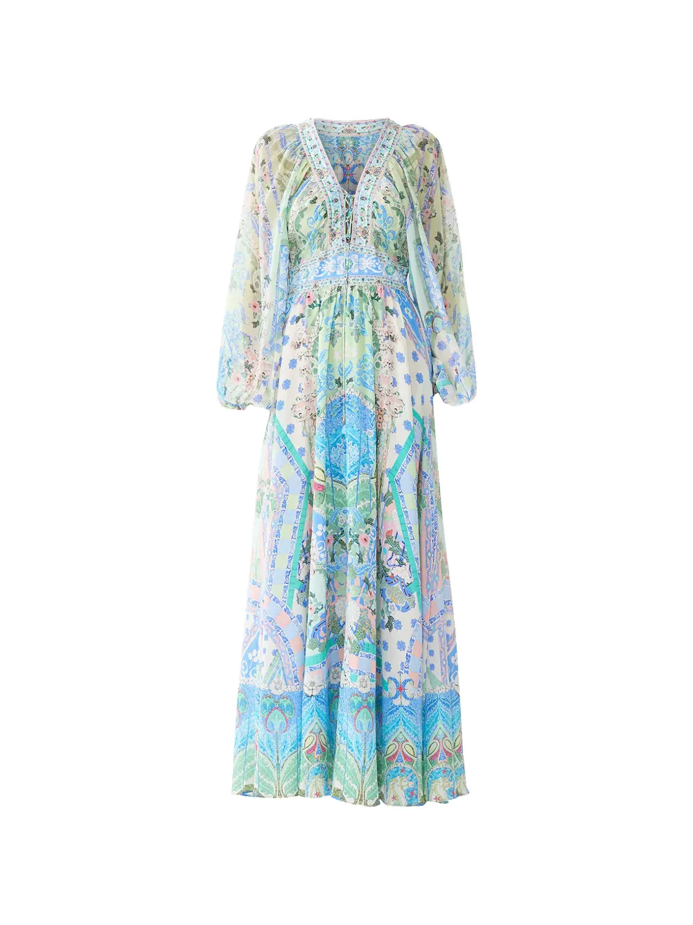 Camilla Midsummer Mosaics maxi dress - Blu