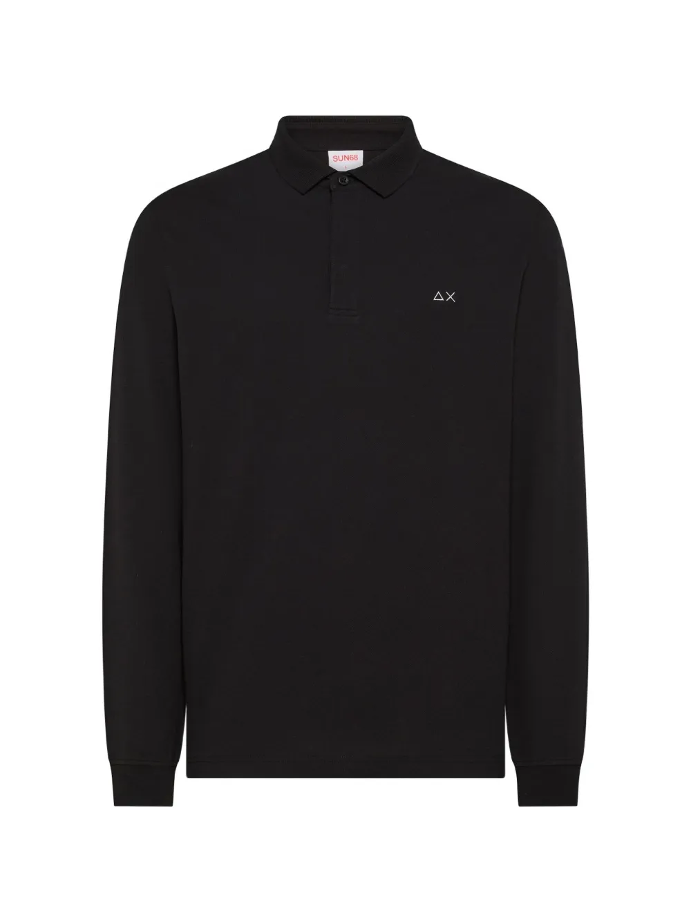 Sun68 long-sleeve polo shirt - Schwarz