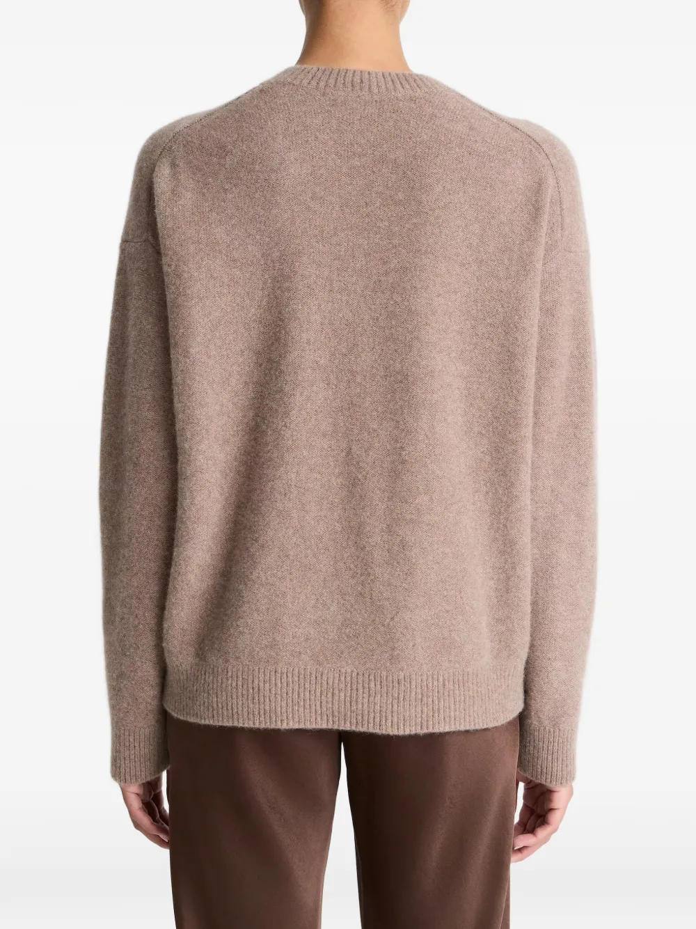 Vince Kasjmier trui met ronde hals Beige