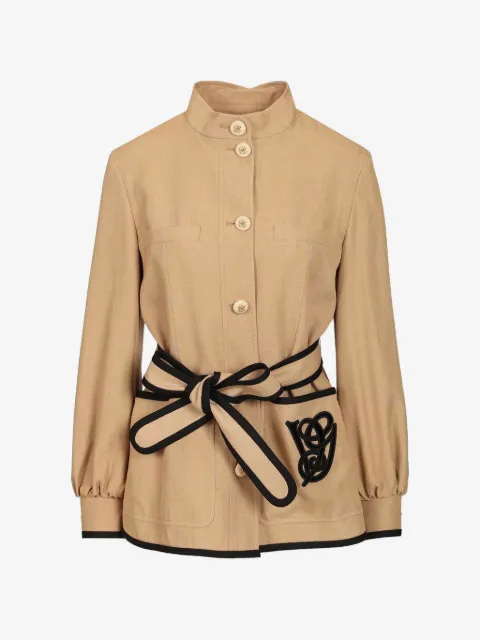 Valentino Garavani belted embroidered jacket