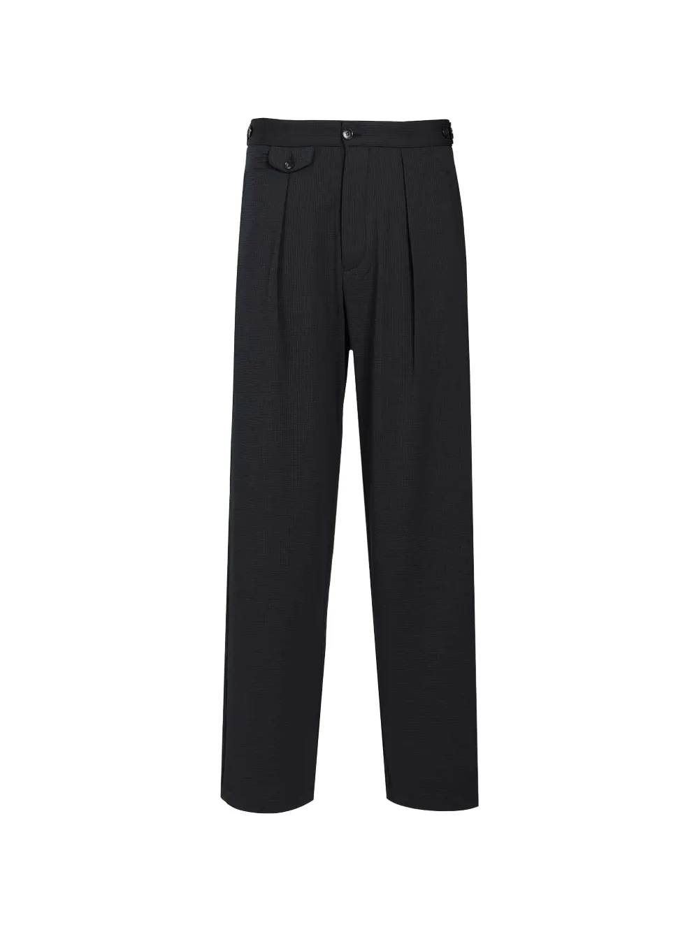 Emporio Armani textured trousers - Blu