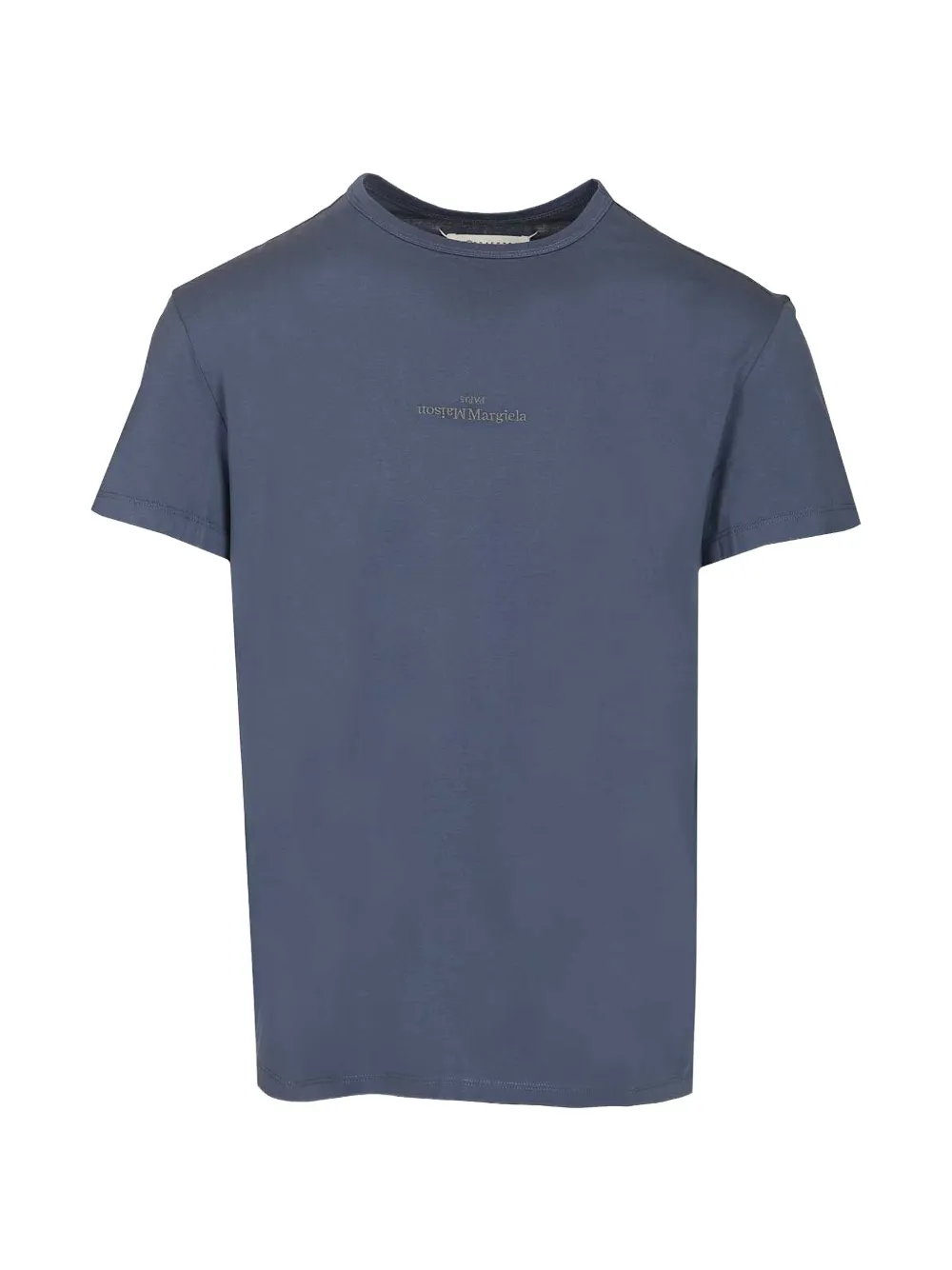 Maison Margiela distorted-logo T-shirt - Blu