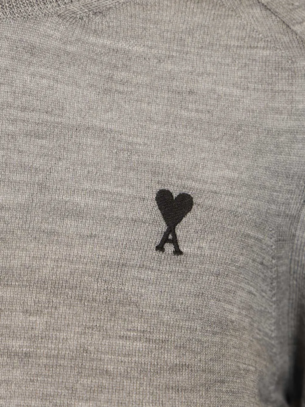 AMI Paris Trui met geborduurd logo Grijs