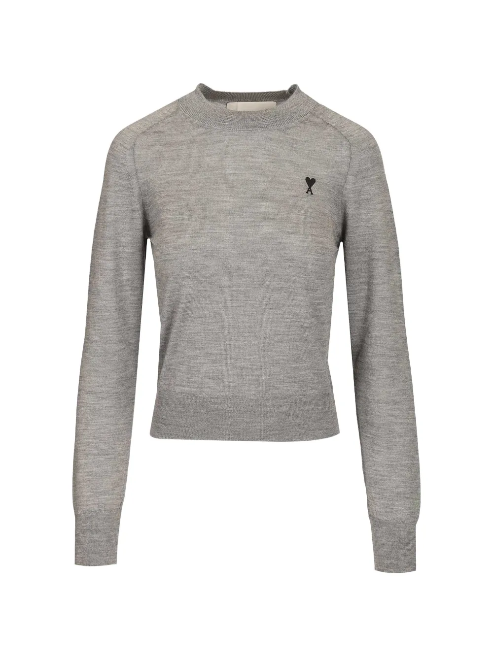 AMI Paris logo-embroidered sweater - Grigio