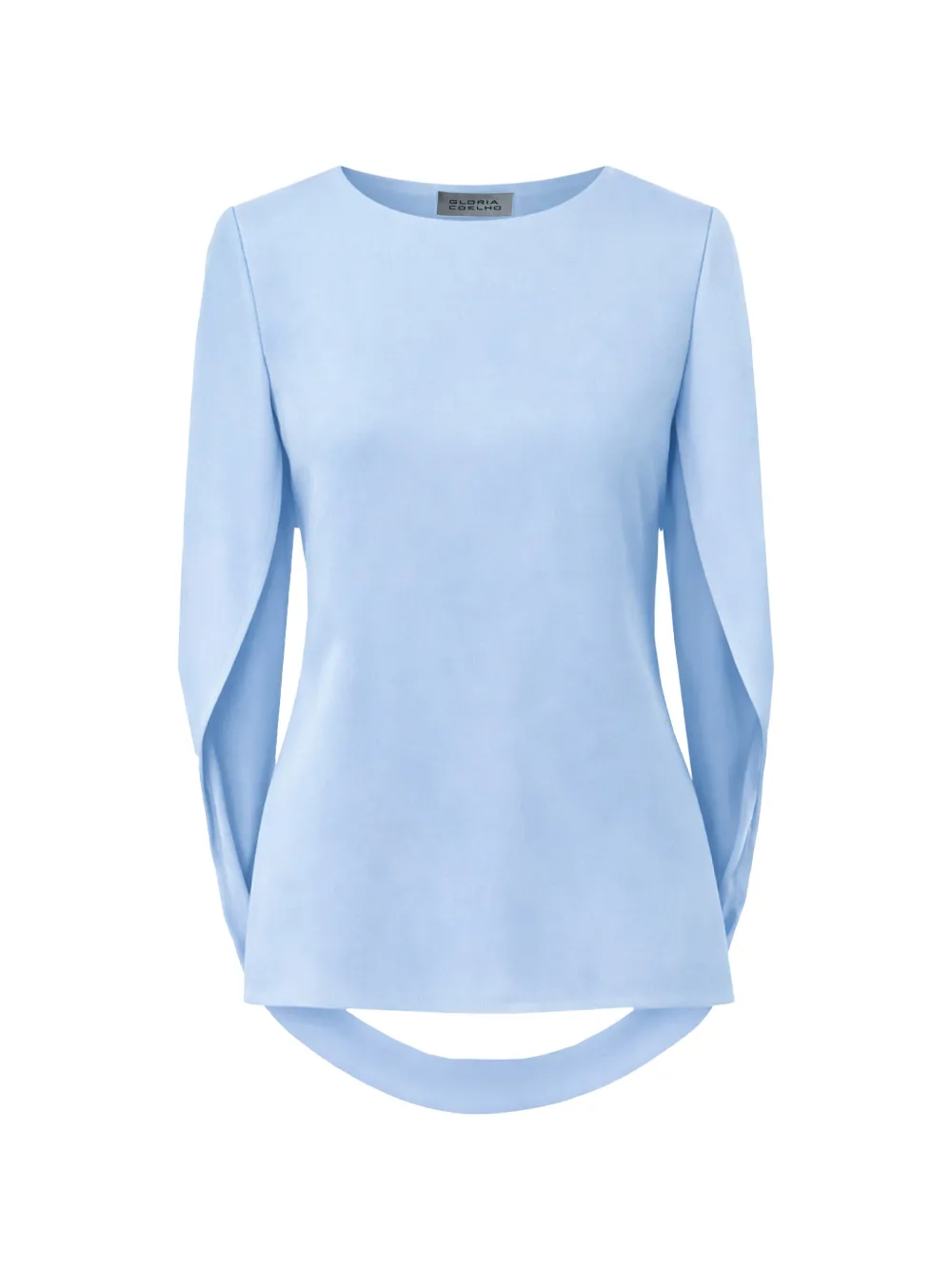 Gloria Coelho cutout long-sleeve top - Blu