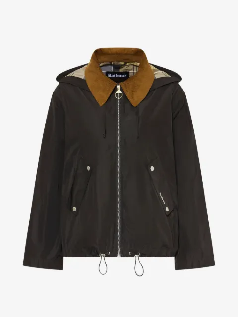 Barbour Weaver corduroy-collar hooded coat