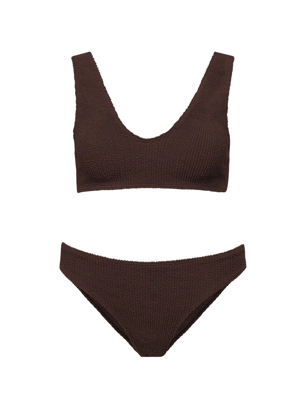 Sorbet Island Noa textured bikini - Marrone