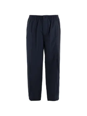 Brunello Cucinelli バージンウール シェブロン パンツ | ブルー