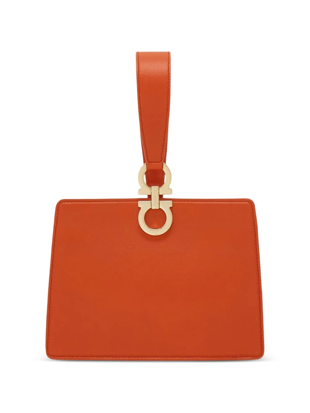 Ferragamo horseshoe-handle mini clutch - Orange