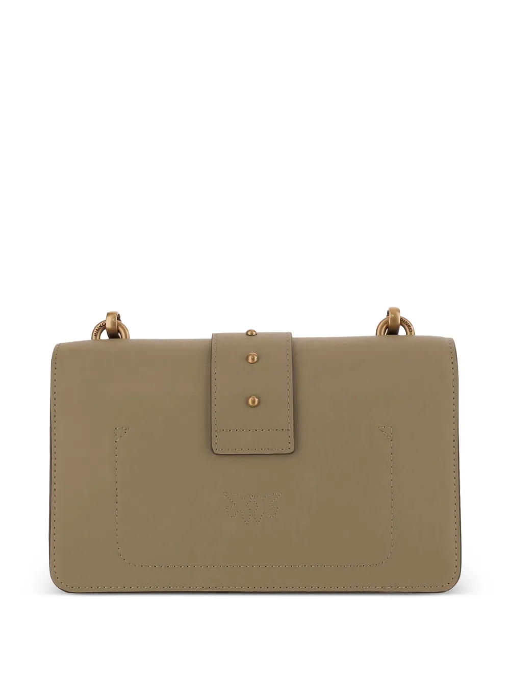 PINKO Love One leren schoudertas Groen