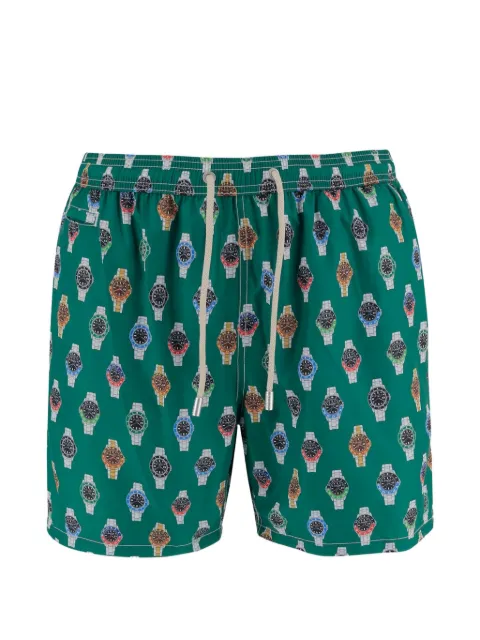 MC2 Saint Barth Lighting Badeshorts mit Uhren-Print