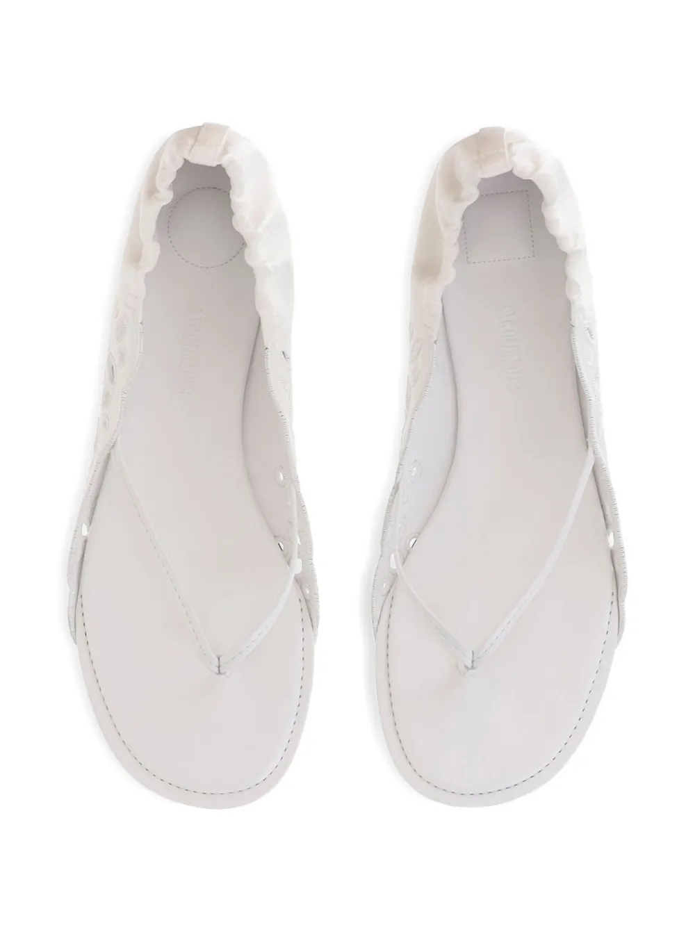 Jacquemus lace up flat shoes Wit