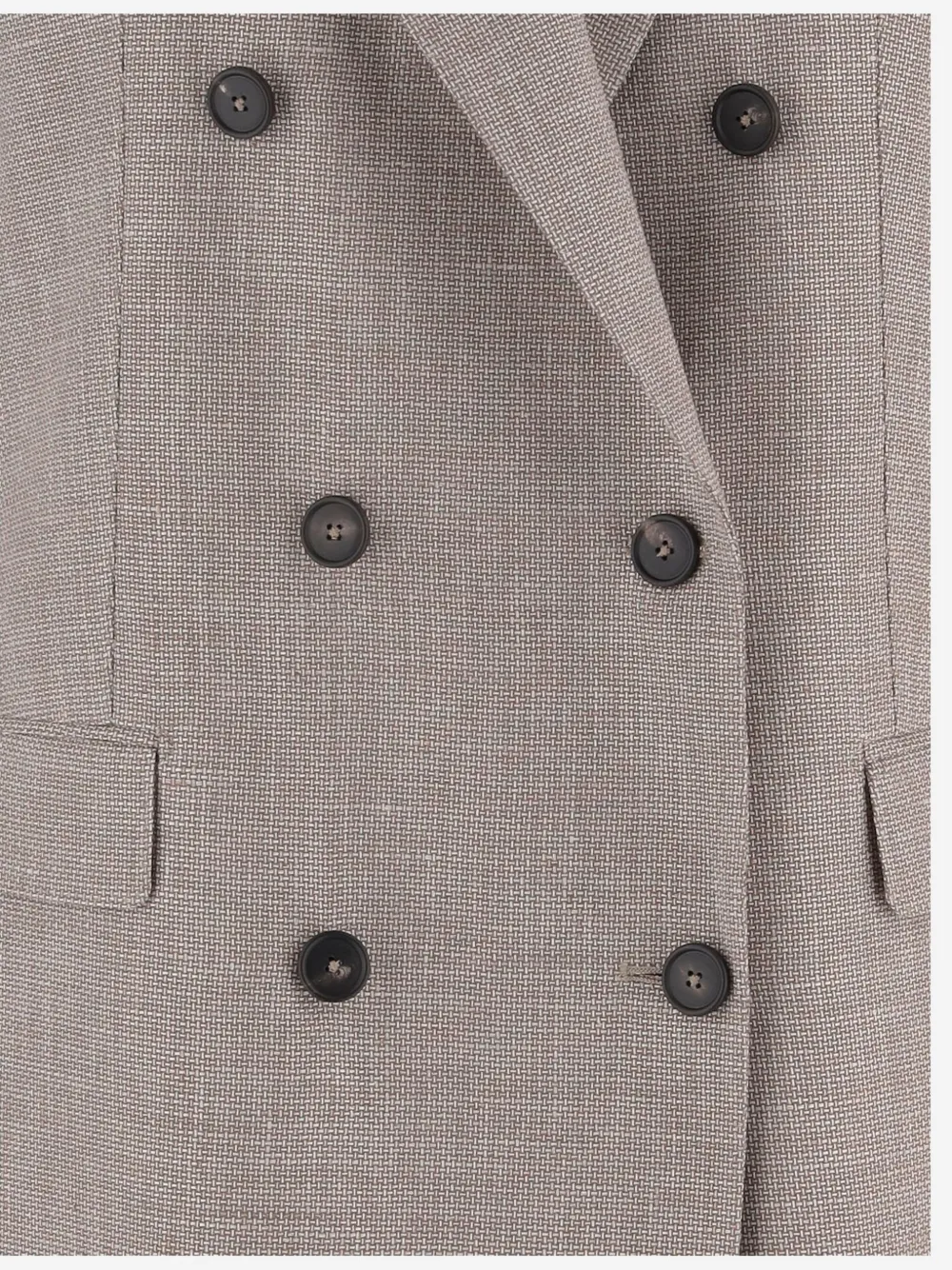Tagliatore Jas met dubbele rij knopen en puntige revers Beige