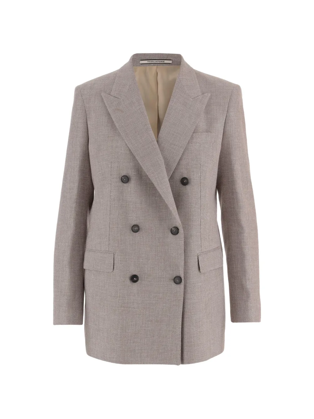 Tagliatore peaked lapels double-breasted jacket - Toni neutri