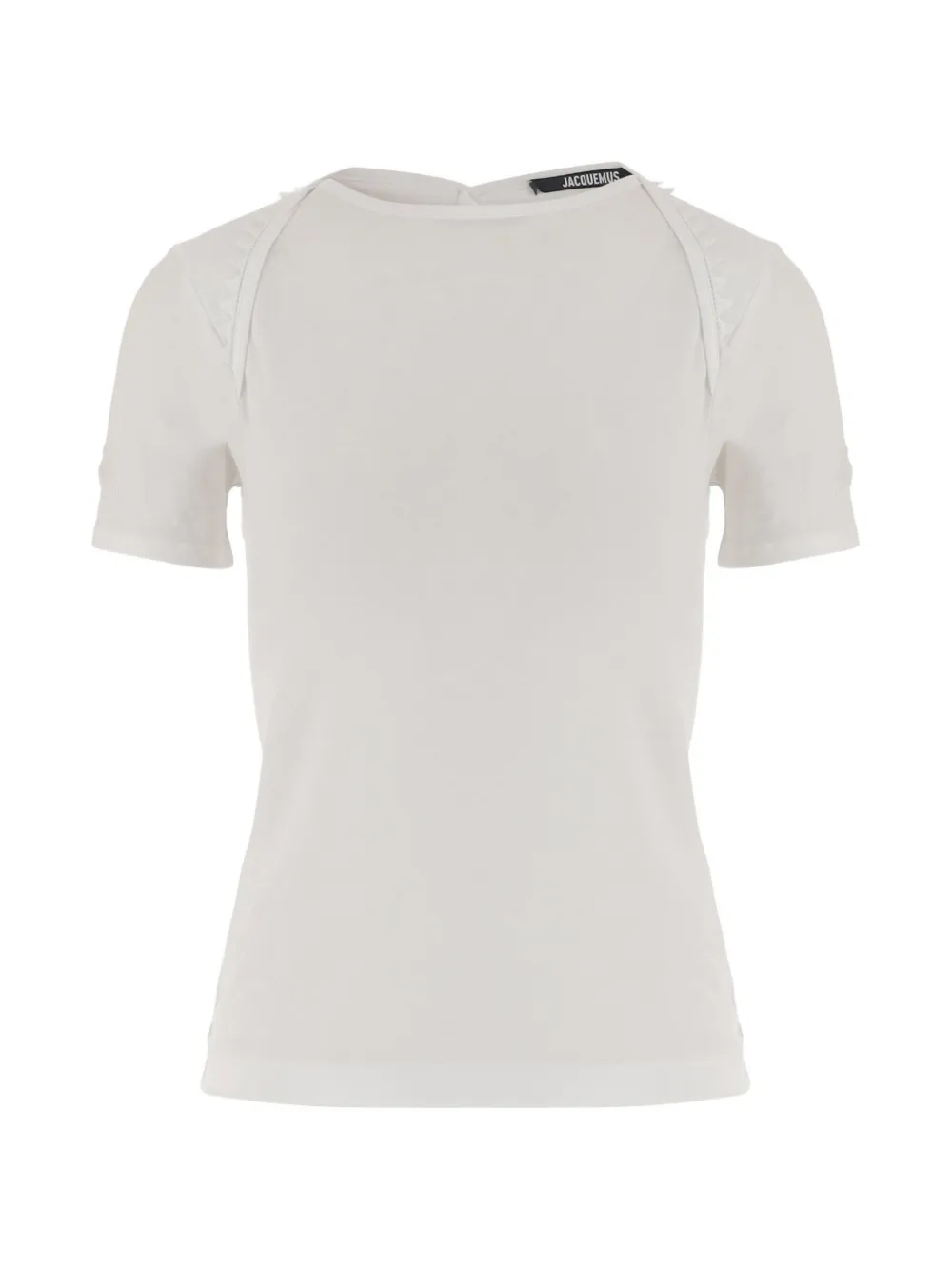 Jacquemus ruffled buttoned T-shirt - Bianco
