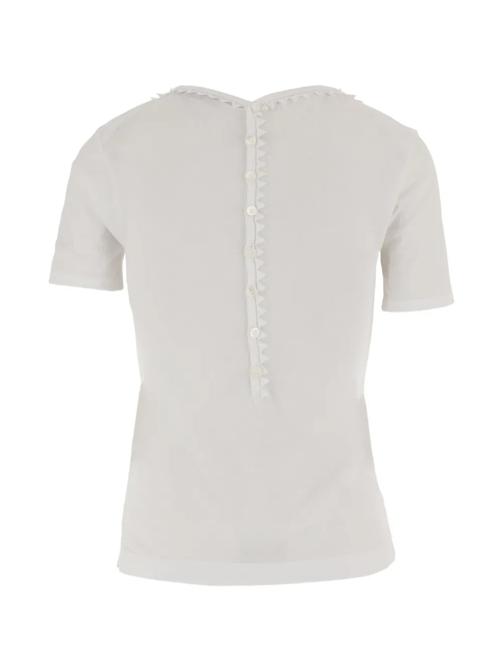 Jacquemus T-shirt met ruches en knopen Wit