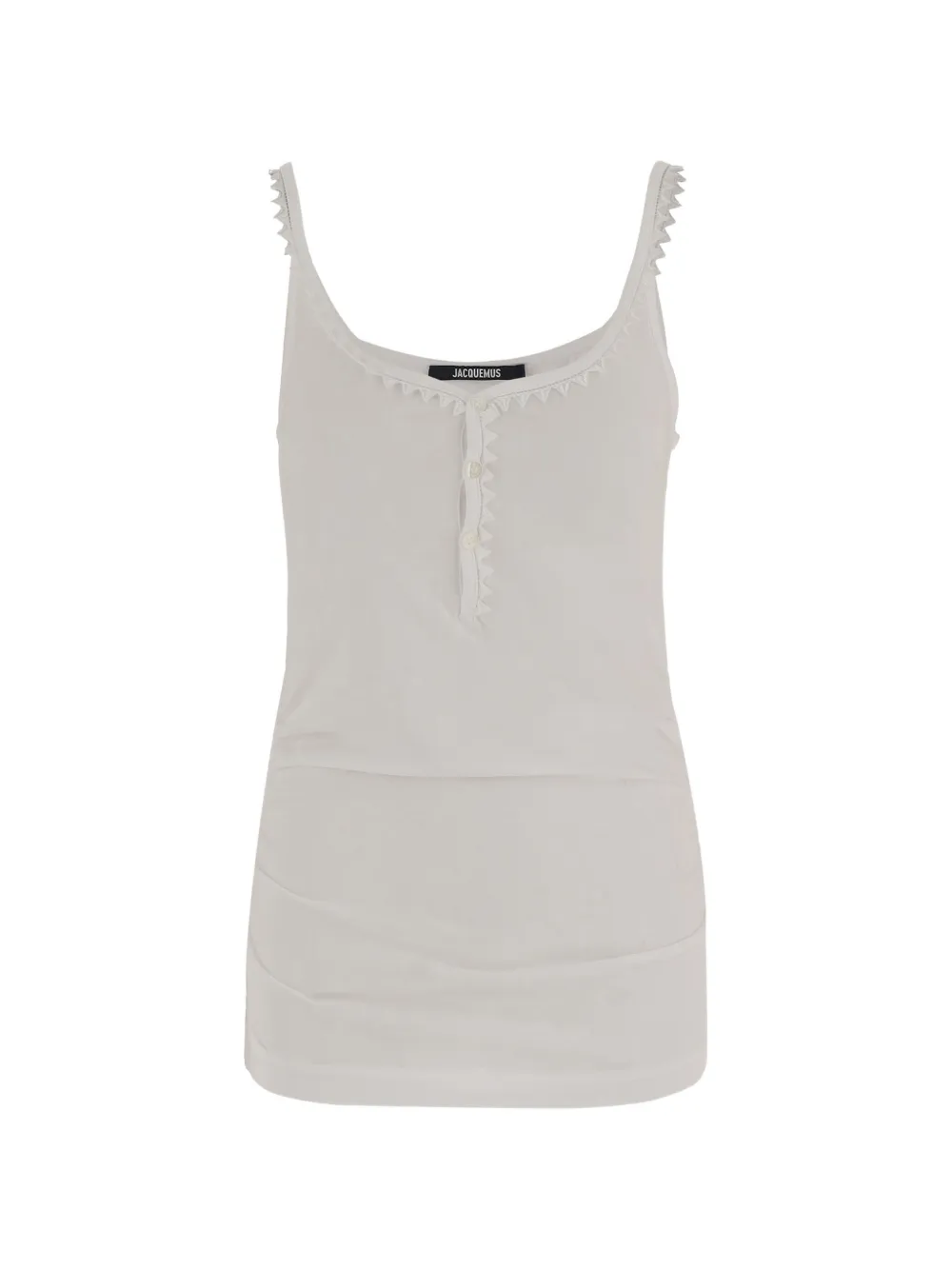 Jacquemus scallop sleeveless top - Bianco