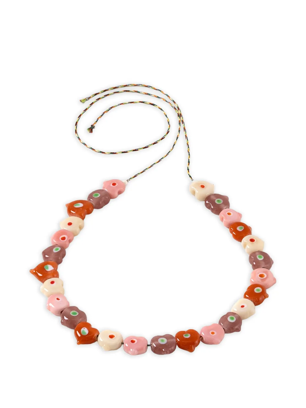 Sorbet Island beaded heart-charm bracelet - Rosa