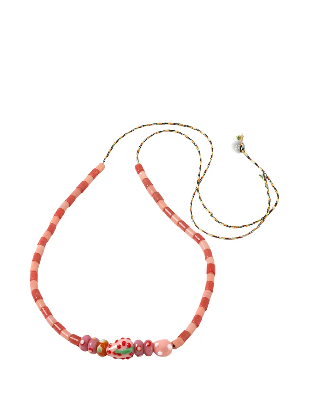 Sorbet Island beaded strawberry-charm bracelet - Rosa