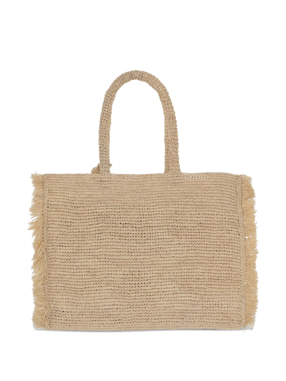  Mc2 Saint Barth Tassel-detail Raffia Shoulder Bag - Neutrals 