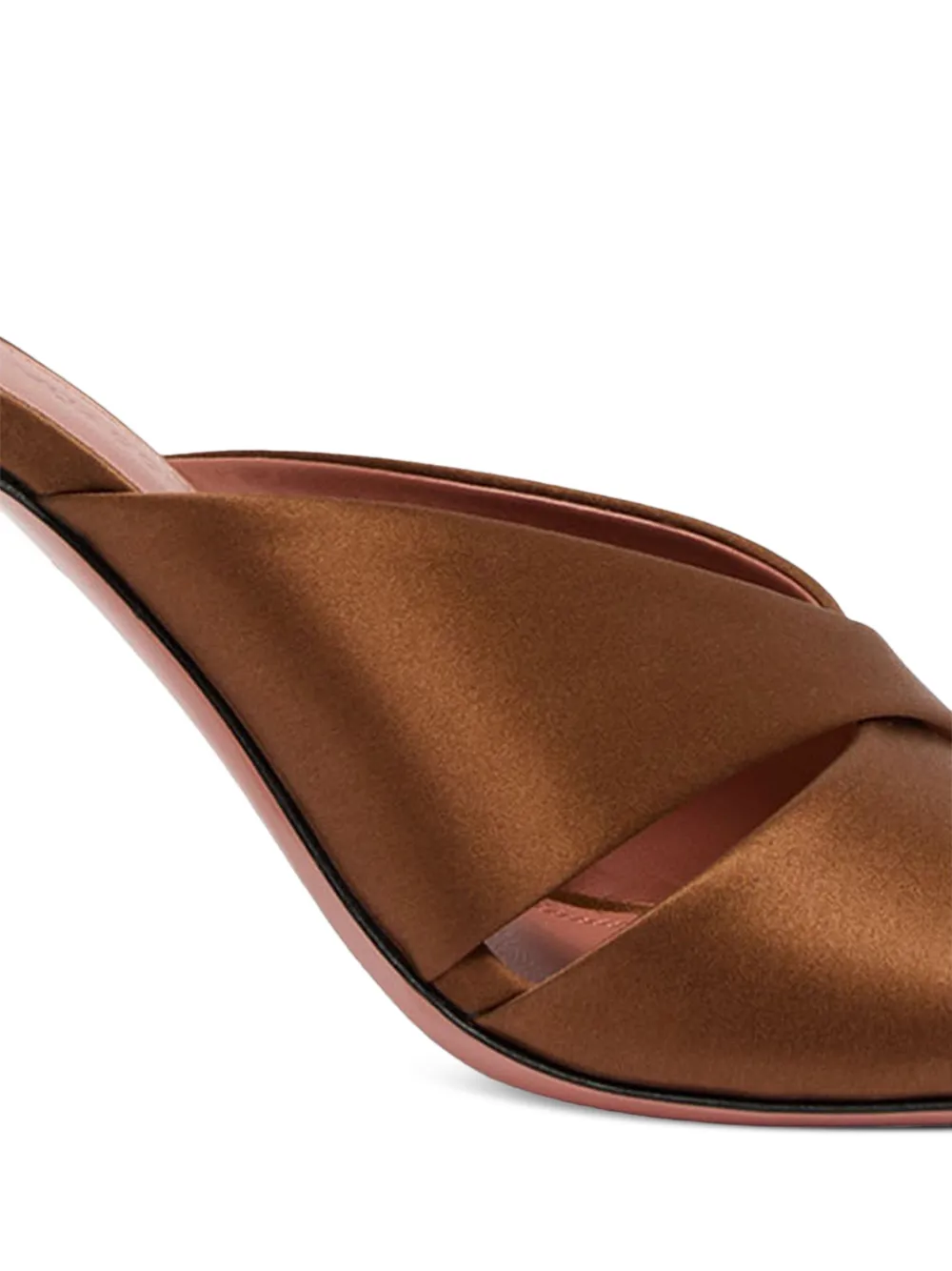 Amina Muaddi Salma pumps met gekruiste bandjes Bruin