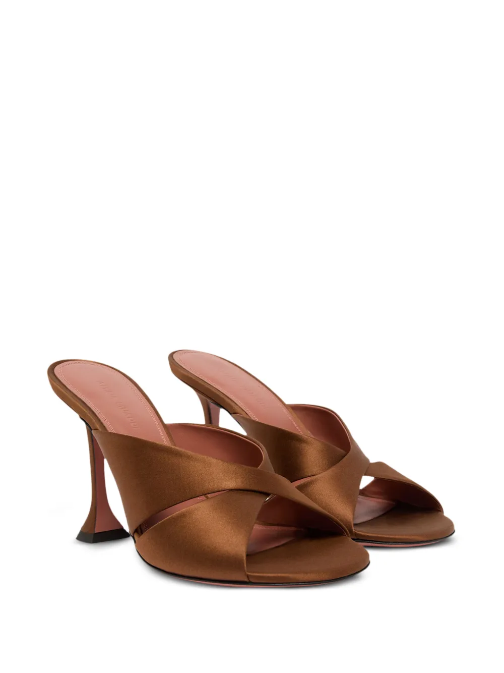 Amina Muaddi Salma pumps met gekruiste bandjes Bruin