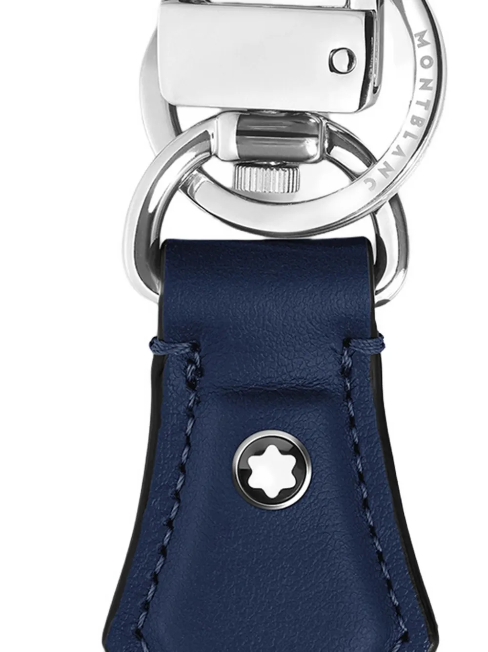  Montblanc Nib Logo-plaque Keyring - Blue 