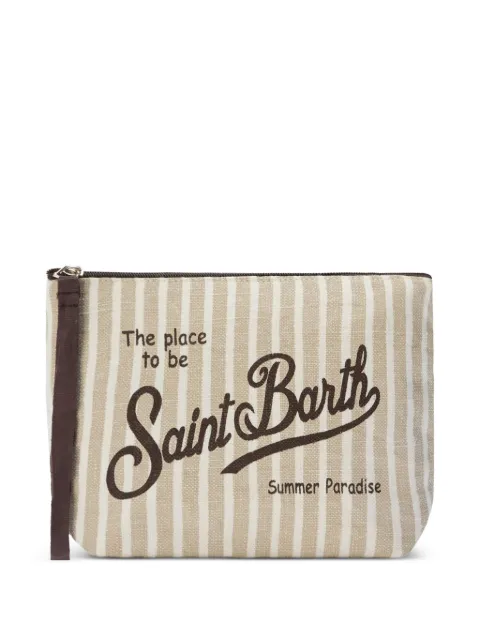 MC2 Saint Barth Aline striped clutch bag
