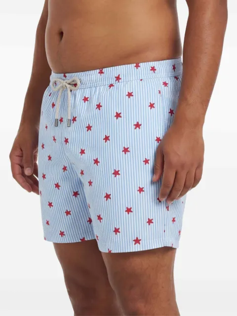 MC2 Saint Barth short de bain à rayures et imprimé étoile de mer