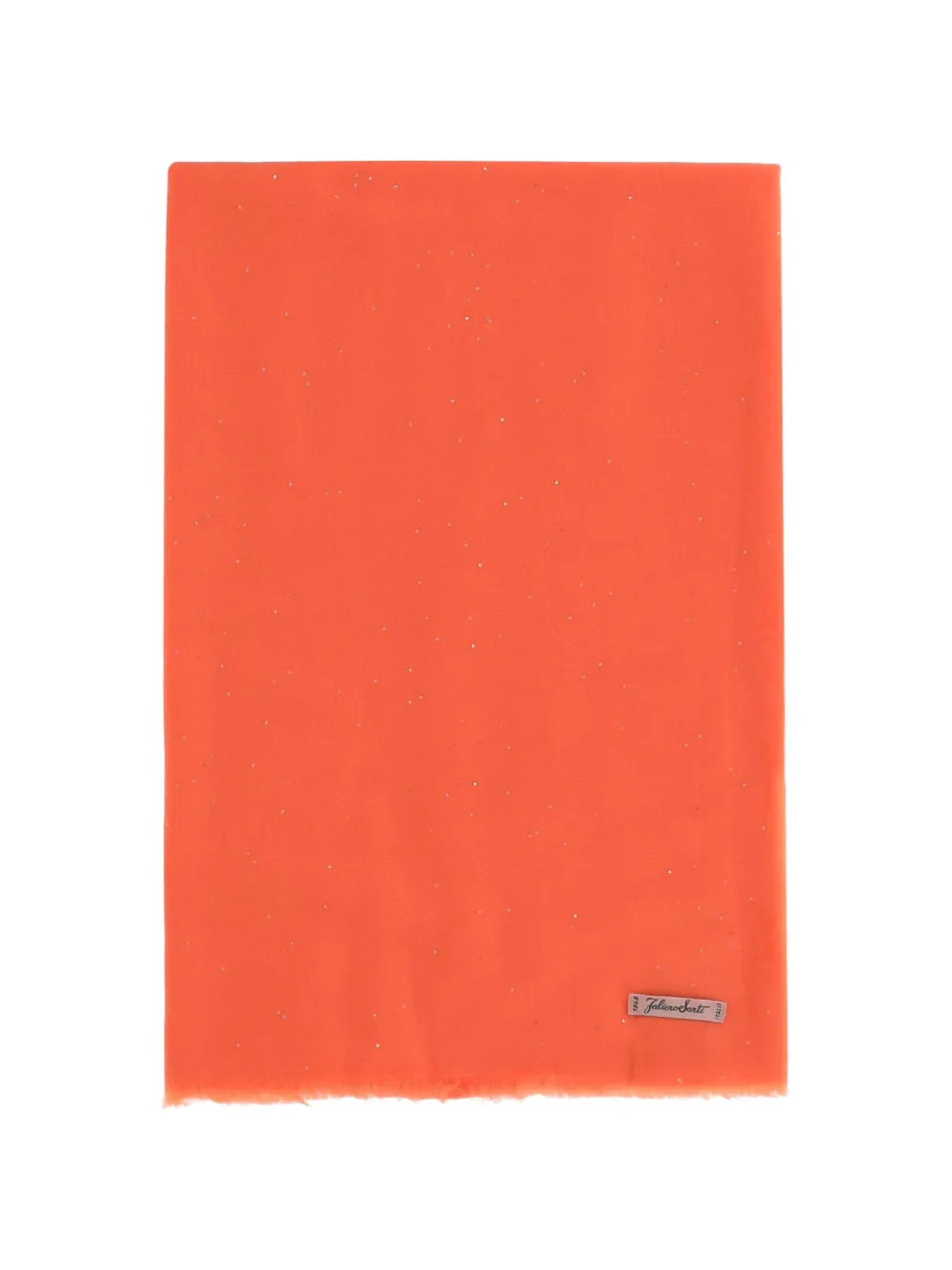 Faliero Sarti fringed glitter-effect scarf - Arancione