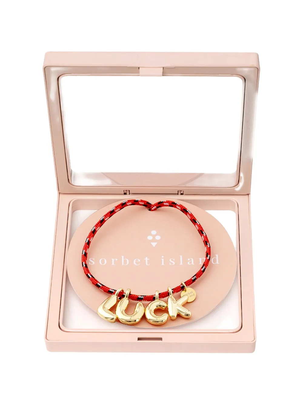 Sorbet Island Letters Bracelet In Red