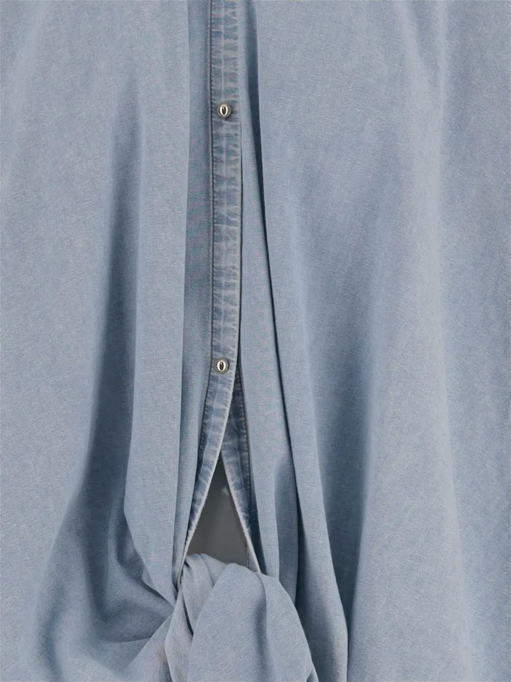  Darkpark Knotted Cotton Shirt - Blue 