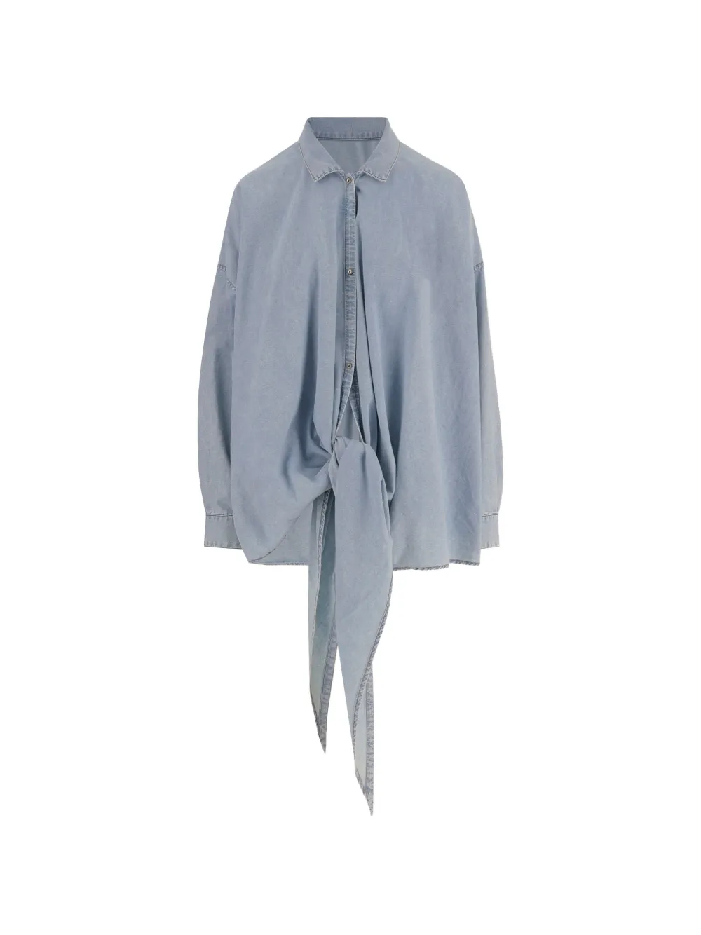 DARKPARK knotted cotton shirt - Blu