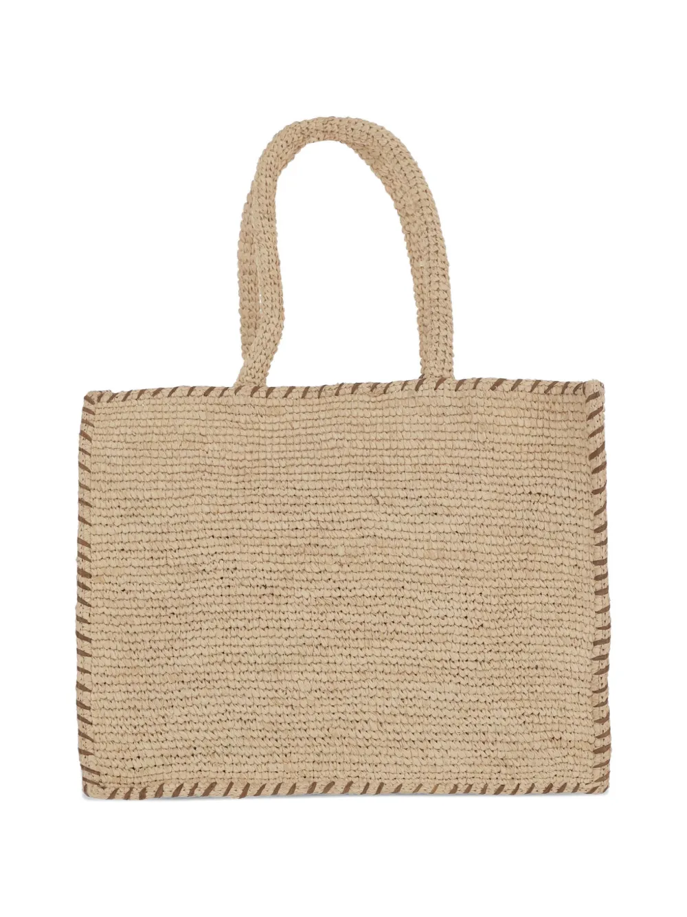  Mc2 Saint Barth Logo-tassel Raffia Shoulder Bag - Neutrals 