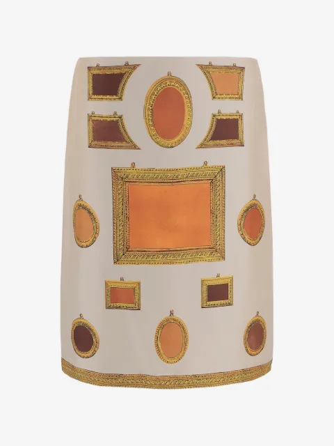 Versace falda corta con armazón estampada