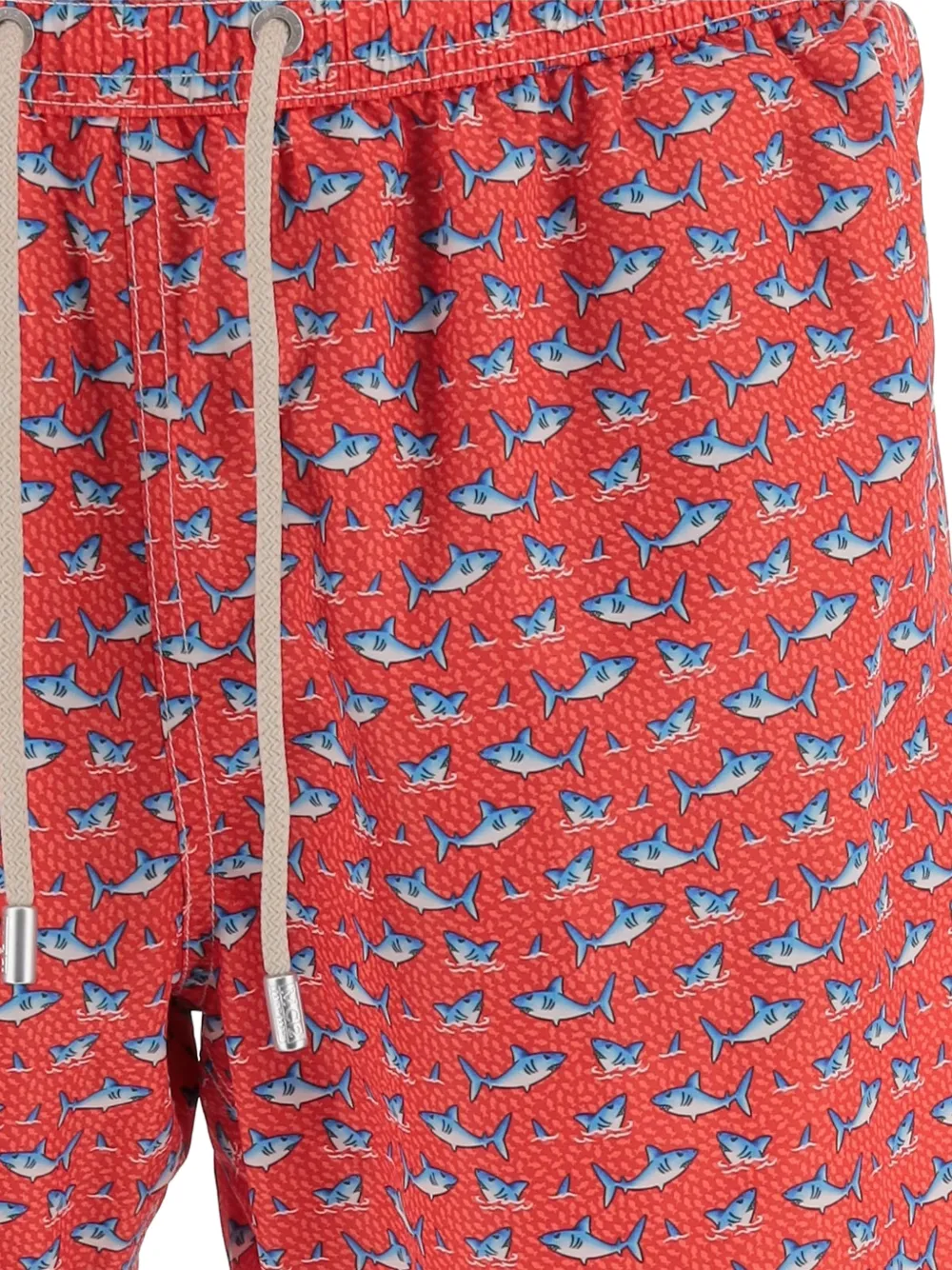  Mc2 Saint Barth Lighting Shark-print Swim Shorts - Red 