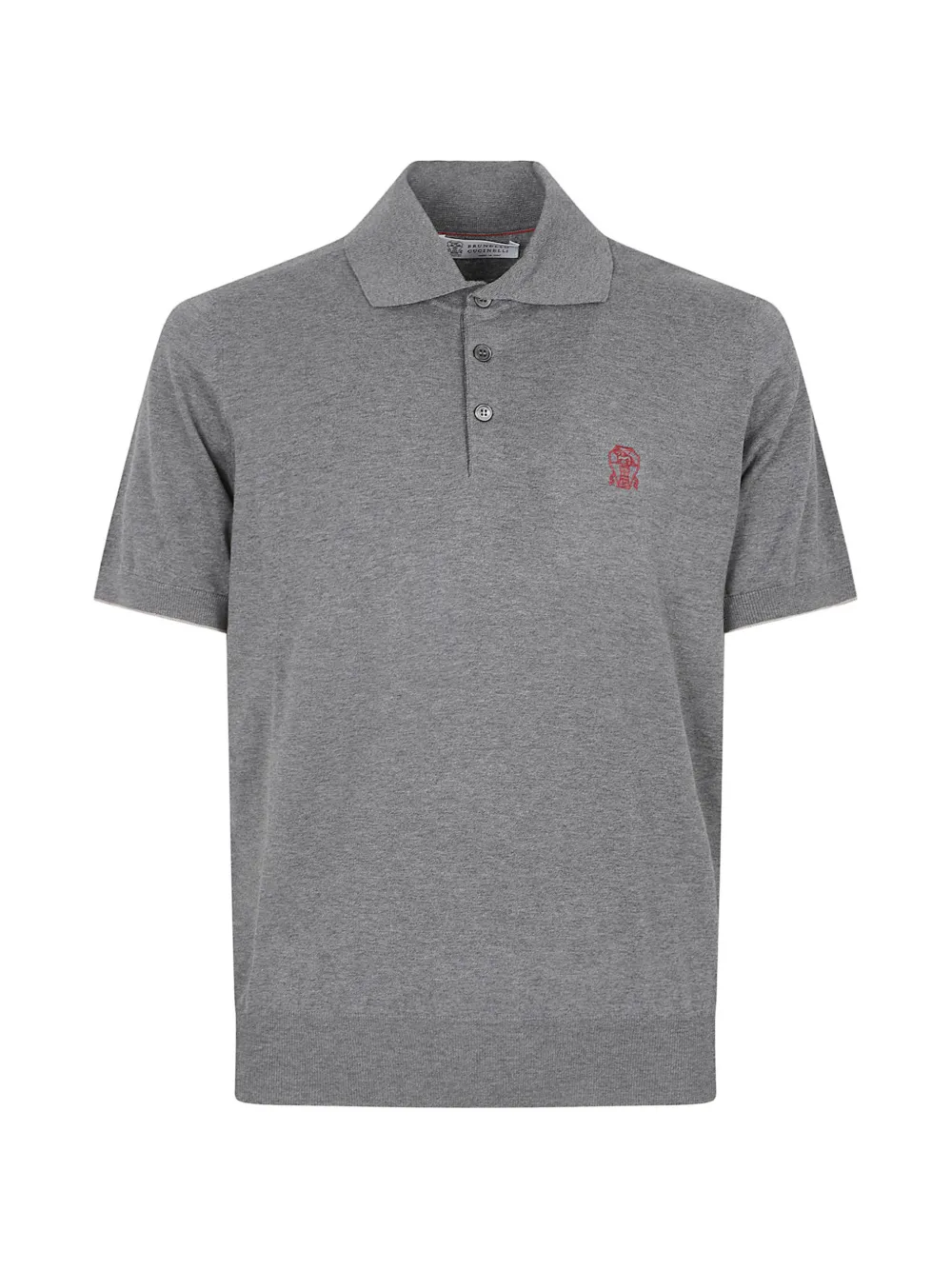 Brunello Cucinelli logo polo shirt - Grigio