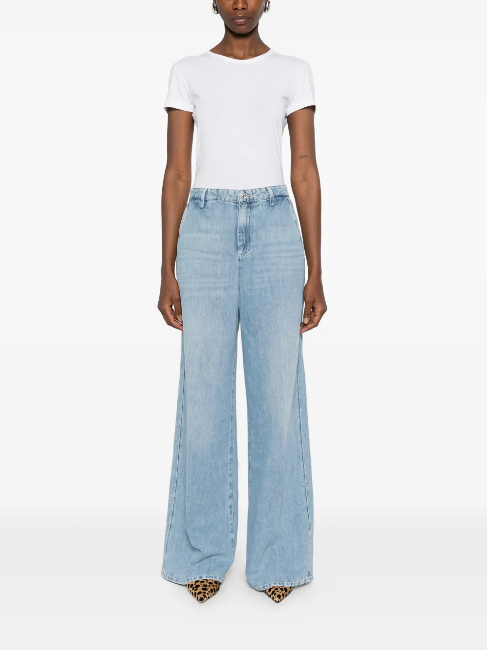 7 For All Mankind side-pocket wide-leg jeans - Blu