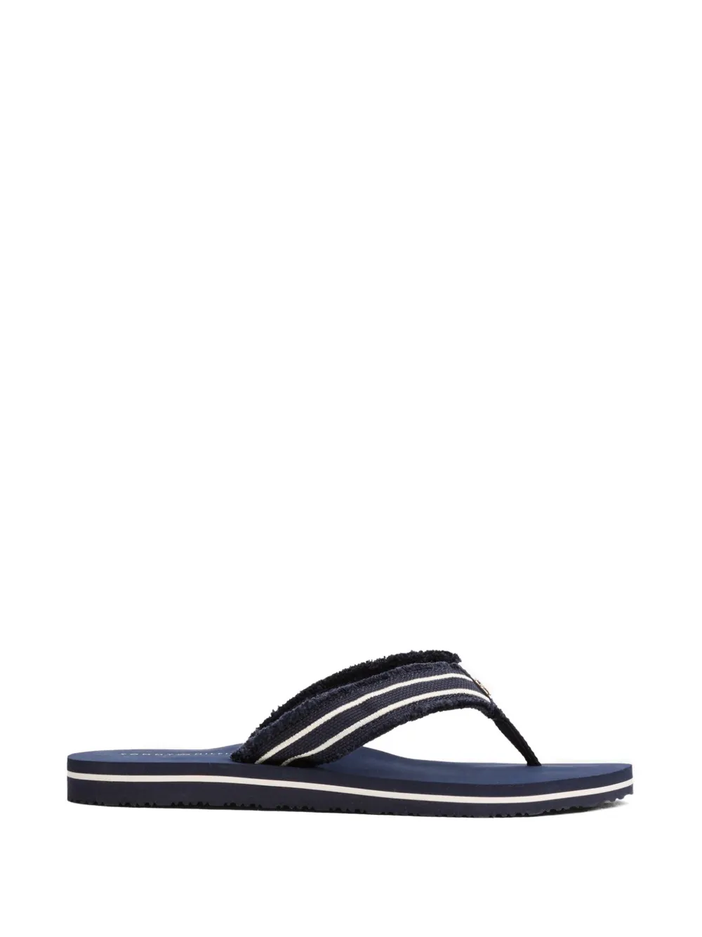 Tommy Hilfiger Gestreifte Flip-Flops mit Logo - Blau
