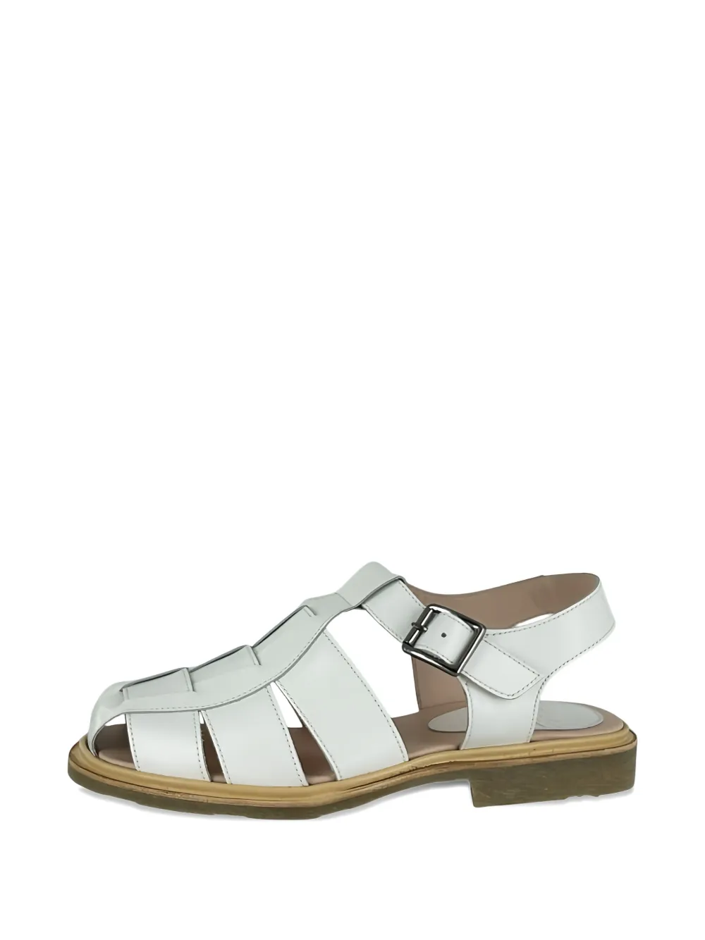 Paraboot Iberis buckle leather lace-up shoes Wit