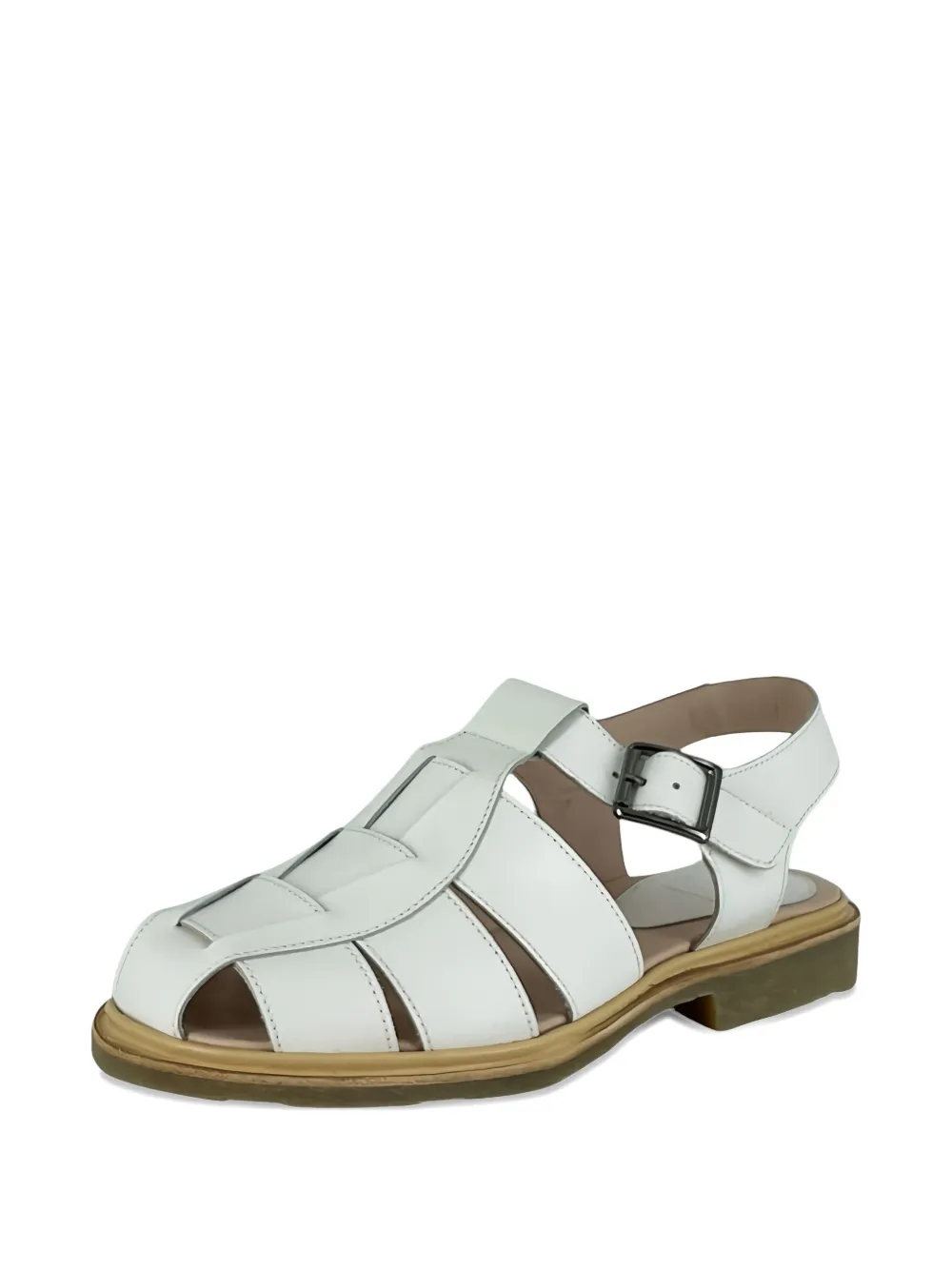 Paraboot Iberis buckle leather lace-up shoes Wit