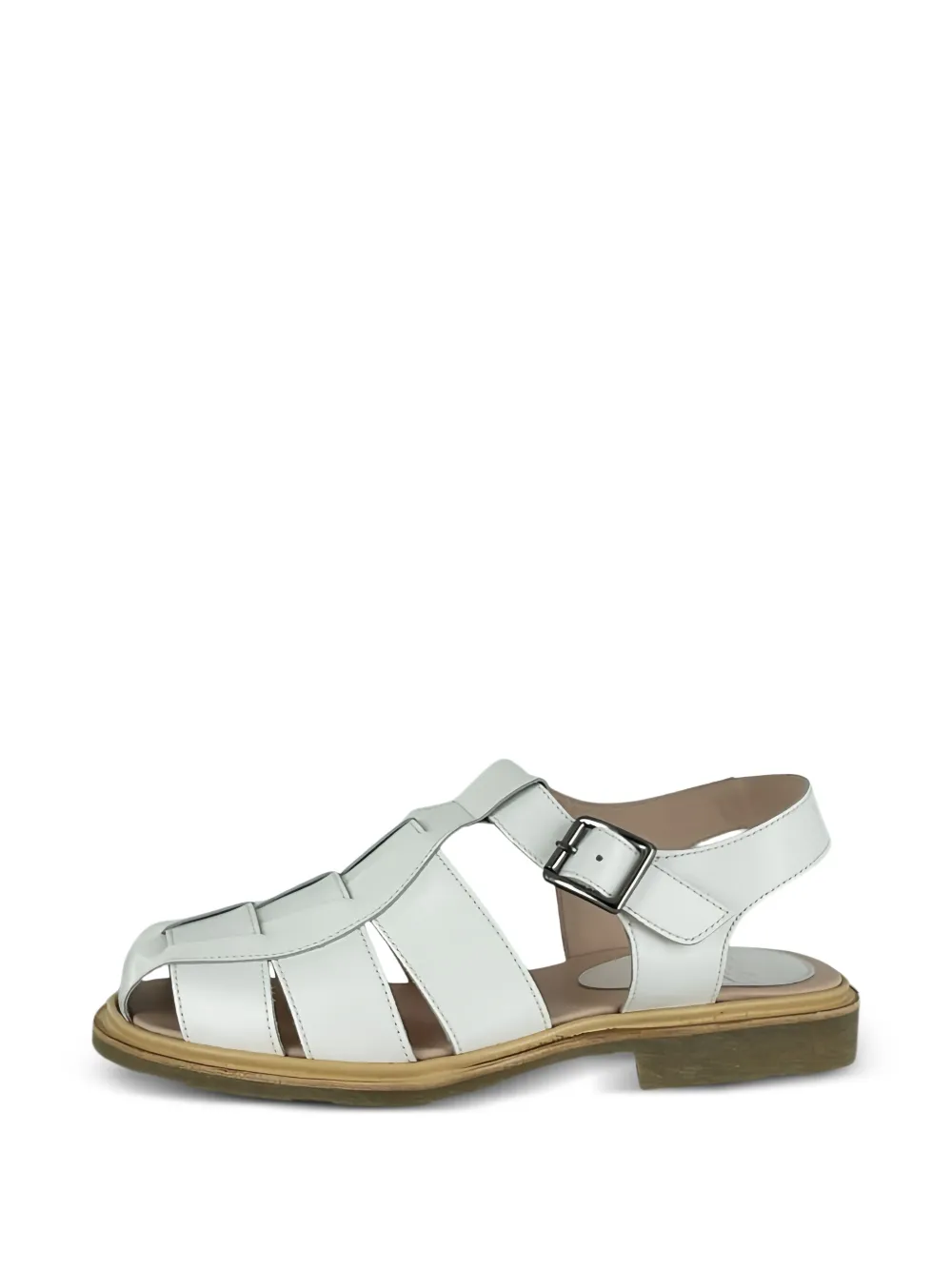 Paraboot Iberis leren veterschoenen met gesp Wit