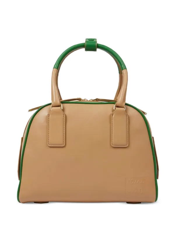 Paul Smith Leather Contrasting Trim Top Handle Bag in Neutrals