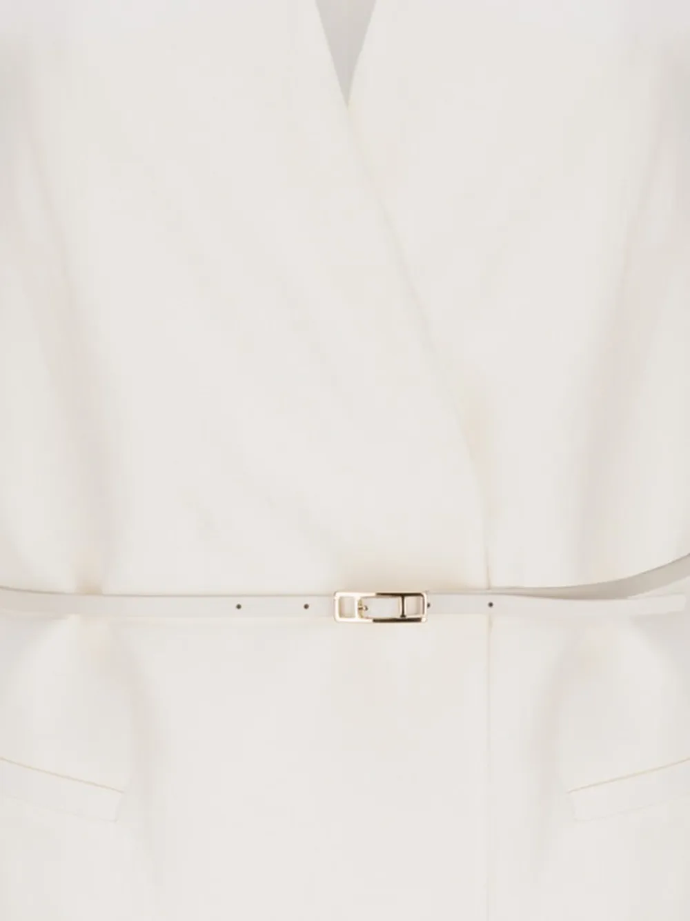 Fabiana Filippi Gilet met ceintuur en V-hals Wit